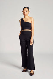 24/7 Wide Leg Pants in Black Sesame