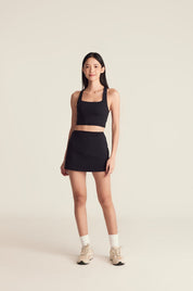 A-Line Skort in Black Sesame